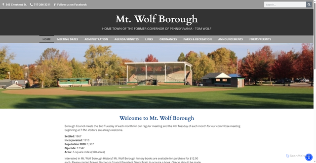 Security scan screenshot of https://mtwolfpa.gov/