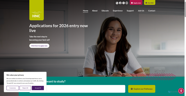 Security scan screenshot of https://www.huddnewcoll.ac.uk/