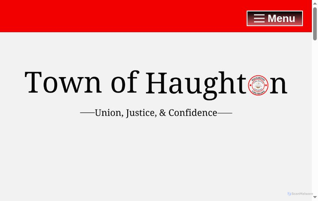 Security scan screenshot of https://haughtonla.gov/