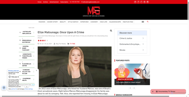 Security scan screenshot of https://magtheweekly.com/detail/12759-elize-matsunaga-once-upon-a-crime