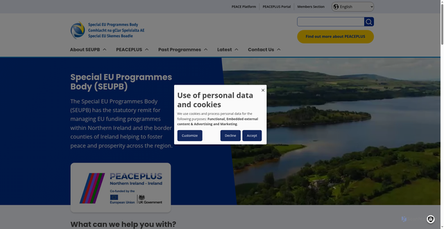 Security scan screenshot of https://www.seupb.eu/