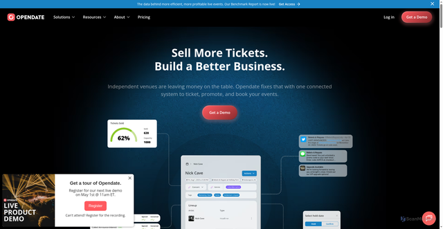 Security scan screenshot of https://opendate.io