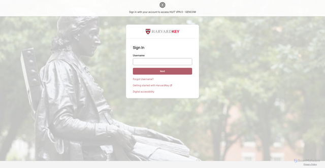 Security scan screenshot of https://vpn.harvard.edu