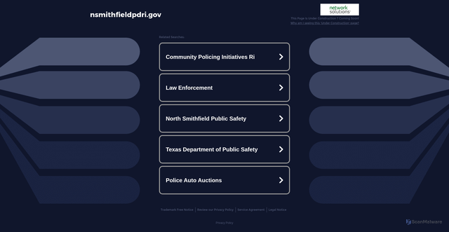 Security scan screenshot of https://nsmithfieldpdri.gov/