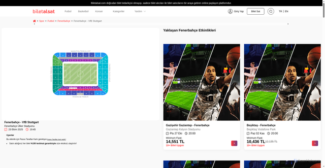 Security scan screenshot of https://biletalsat.com/fenerbahce-vfb-stuttgart-mac-biletleri