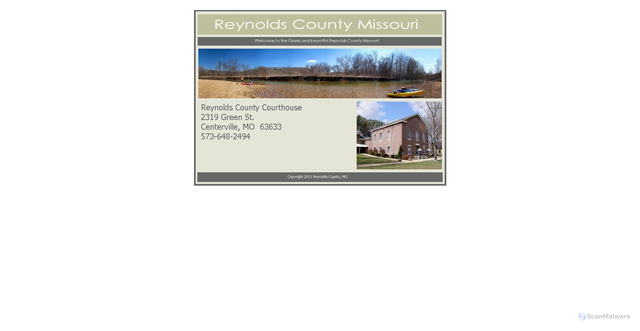 Security scan screenshot of http://reynoldscounty-mo.gov/