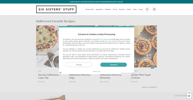 Security scan screenshot of https://www.sixsistersstuff.com