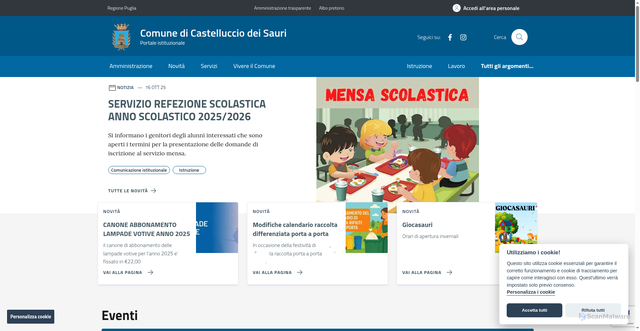 Security scan screenshot of https://www.comune.castellucciodeisauri.fg.it/
