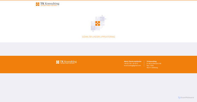 Security scan screenshot of https://tk-konsulting.se
