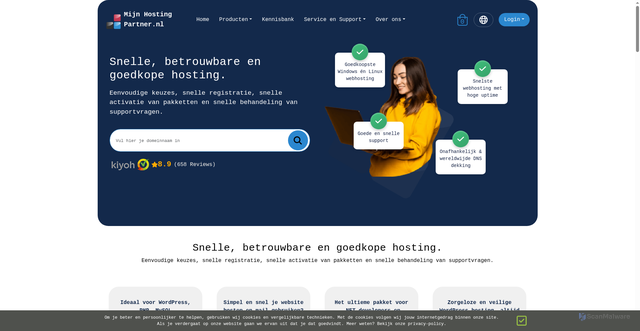 Security scan screenshot of https://mijnhostingpartner.nl