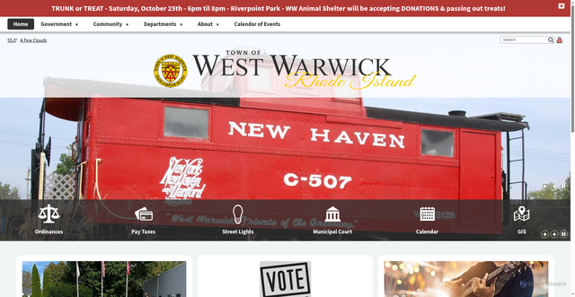 Security scan screenshot of https://westwarwickri.gov/