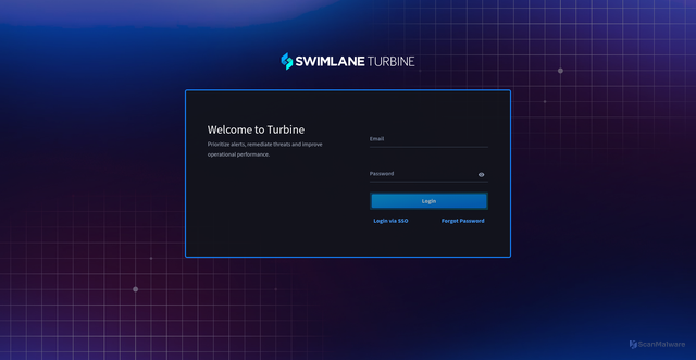 Security scan screenshot of https://us1.swimlane.app