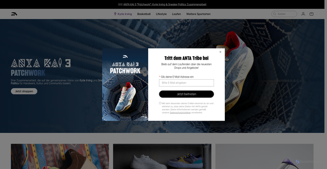 Security scan screenshot of https://anta.com