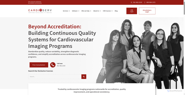 Security scan screenshot of https://cardioserv.net