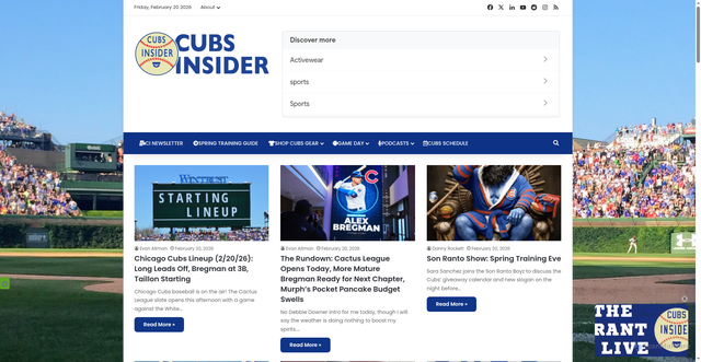 Security scan screenshot of https://www.cubsinsider.com/