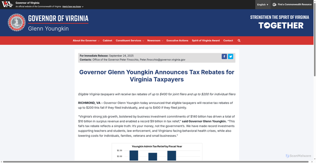 Security scan screenshot of https://www.governor.virginia.gov/newsroom/news-releases/2025/september/name-1059434-en.html