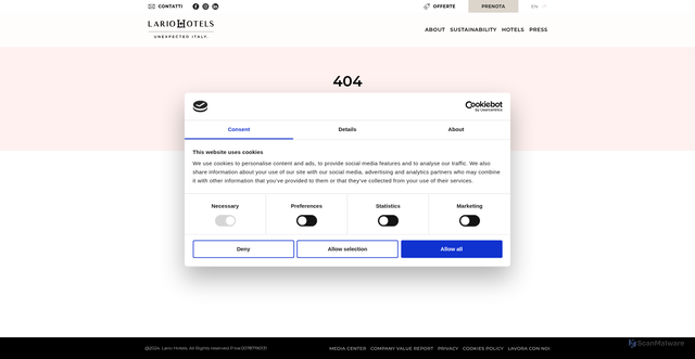 Security scan screenshot of https://lariohotels.com/bbfbaazshop/college/gonzaga/basketball/former-gonzaga-star-drew-timme-earns-all-nba-g-league-honors