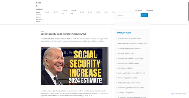 Security scan screenshot of https://sadieswehrlep.pages.dev/bqtua-social-security-2025-increase-amount-2025-pppbw/