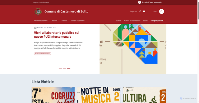Security scan screenshot of https://comune.castelnovo-di-sotto.re.it