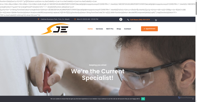 Security scan screenshot of https://sje.ie/