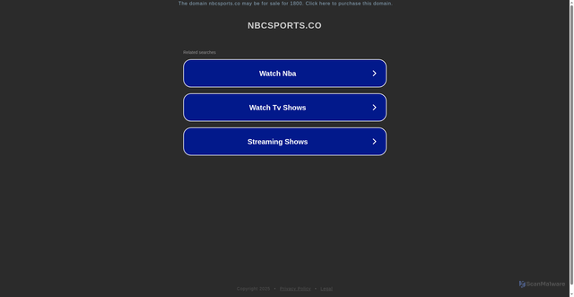 Security scan screenshot of https://www.nbcsports.co/