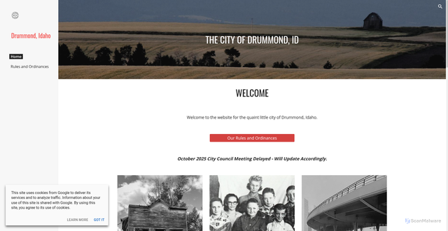 Security scan screenshot of https://www.drummondid.gov/