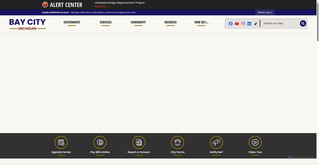 Security scan screenshot of https://www.baycitymi.gov/