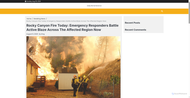 Security scan screenshot of dailyremembrance.today