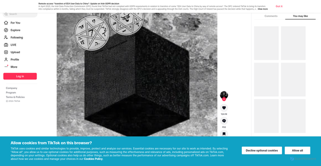 Security scan screenshot of https://vt.tiktok.com/ZS9c687pa/