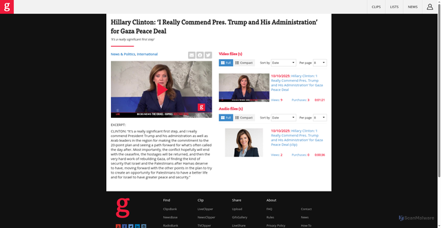 Security scan screenshot of https://grabien.com/story?id=550122