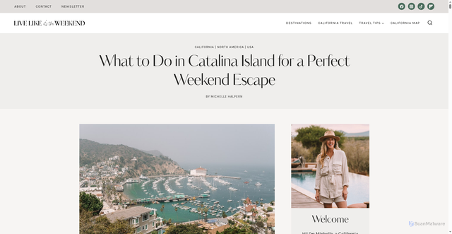 Security scan screenshot of https://www.livelikeitstheweekend.com/what-to-do-in-catalina-island/