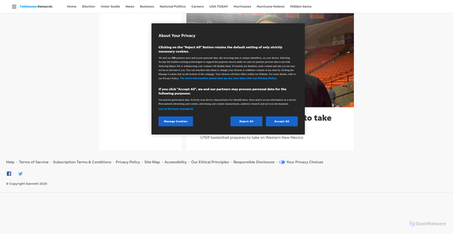 Security scan screenshot of https://www.tallahassee.com/videos/news/2025/11/05/utep-basketball-prepares-to-take-on-western-new-mexico/87112958007/