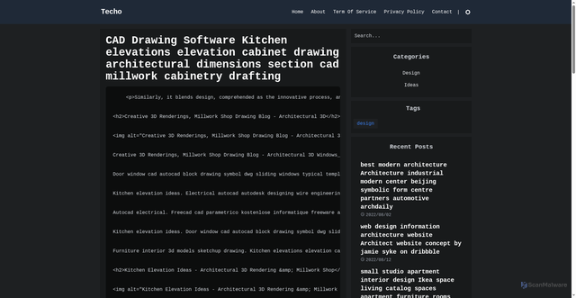 Security scan screenshot of https://techo.pages.dev/ideas/cad-drawing-software/