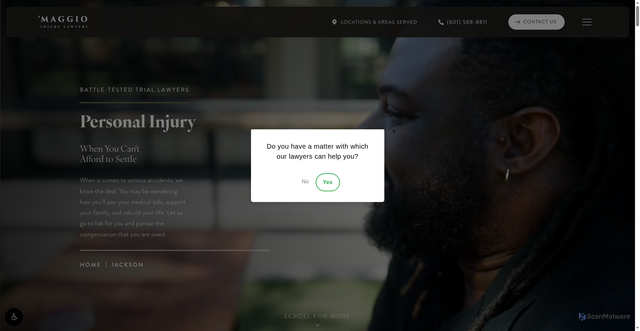Security scan screenshot of https://www.mtlawms.com/jackson/