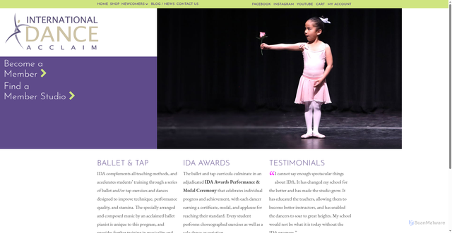 Security scan screenshot of https://internationaldanceacclaim.com