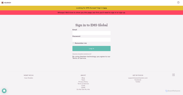 Security scan screenshot of https://modules.wearehearken.com