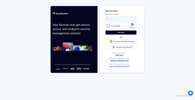 Security scan screenshot of https://api-fd.scalefusion.com
