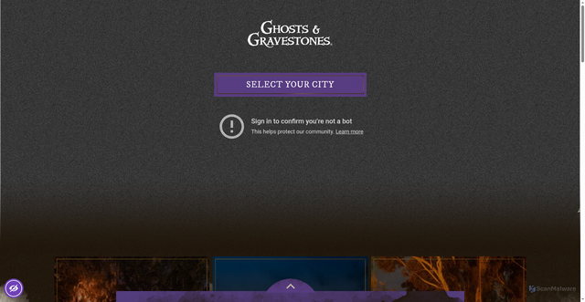 Security scan screenshot of https://www.ghostsandgravestones.com/