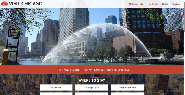 Security scan screenshot of https://visitchicago.com/