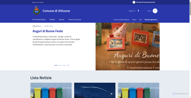 Security scan screenshot of https://comune.vittuone.mi.it/