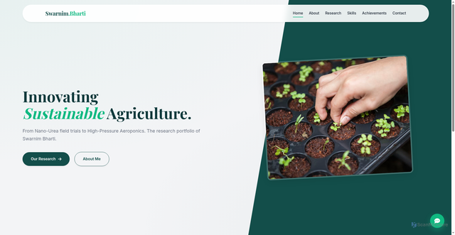Security scan screenshot of https://swarnim-portfolio-q510iif52g.edgeone.app/