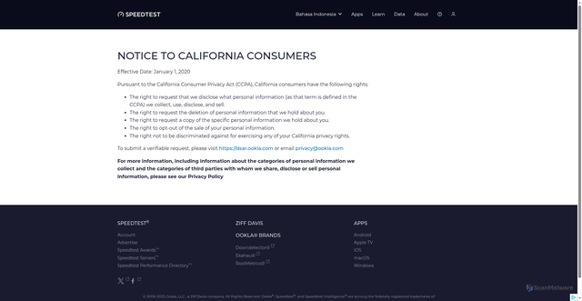 Security scan screenshot of https://ekhtesasi-2n3.pages.dev/id/about/ccpa