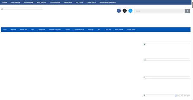 Security scan screenshot of https://www.aslroma3.it/