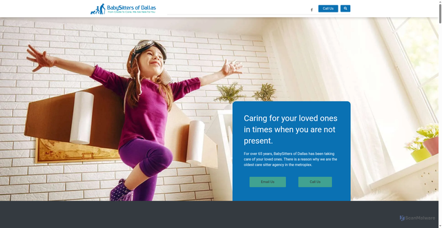 Security scan screenshot of https://babysittersofdallas.com/