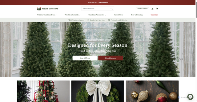 Security scan screenshot of https://www.kingofchristmas.com