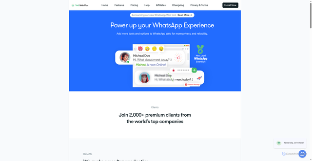 Security scan screenshot of https://wawplus.com/