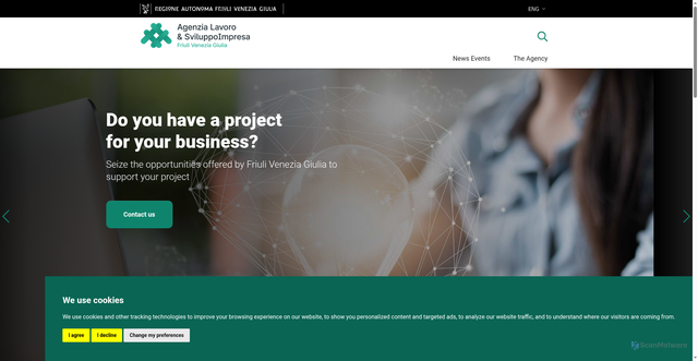 Security scan screenshot of https://www.lavoroimpresa.fvg.it/