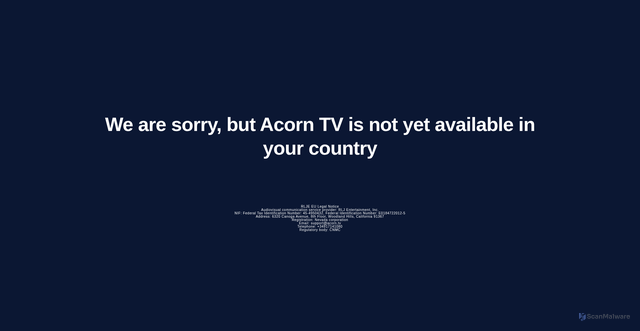 Security scan screenshot of https://acorn.tv/