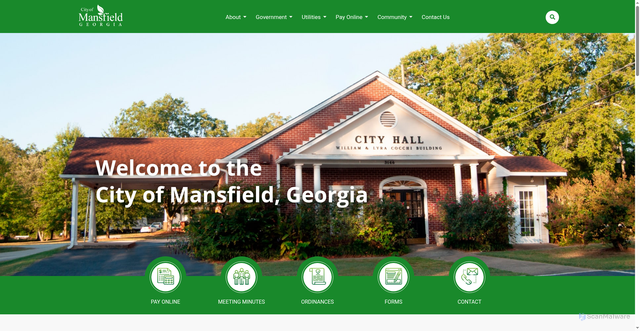 Security scan screenshot of https://mansfieldga.gov/