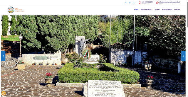 Security scan screenshot of https://www.benidemanialiacquavella.it